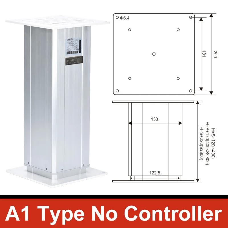 DHLA1100 a++ típusa Elektromos Emelés Hadoszlop 500MM 300KG teherbírású berendezések Teleszkópos eszköz Rendszer DC24V Felvonó Plató legs laboratóriumi