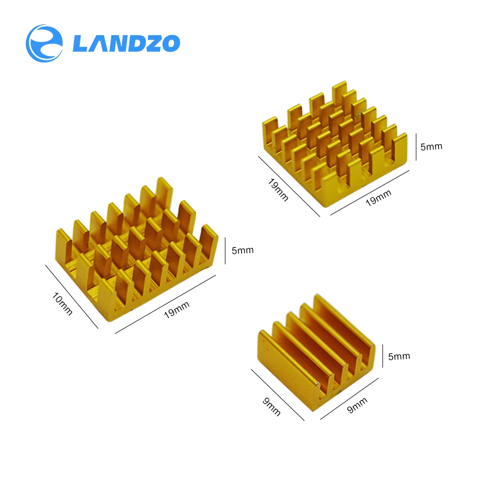 

Raspberry Pi 4 Heat Sink 3pcs Aluminum Heatsink Radiator Cooling Kit Cooler