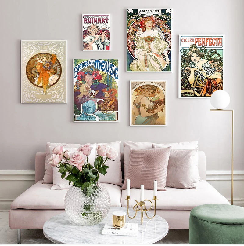 Alphonse Mucha Poster Art Nouveau Reproduction print poster Wall art Room poster Hom decor art Gift poster