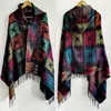 Ethnic Multifunction Bohemian Shawl Scarf Tribal Fringe Hoodies Striped Cardigans Blankets Cape Shawl Poncho with Tassel ► Photo 3/6