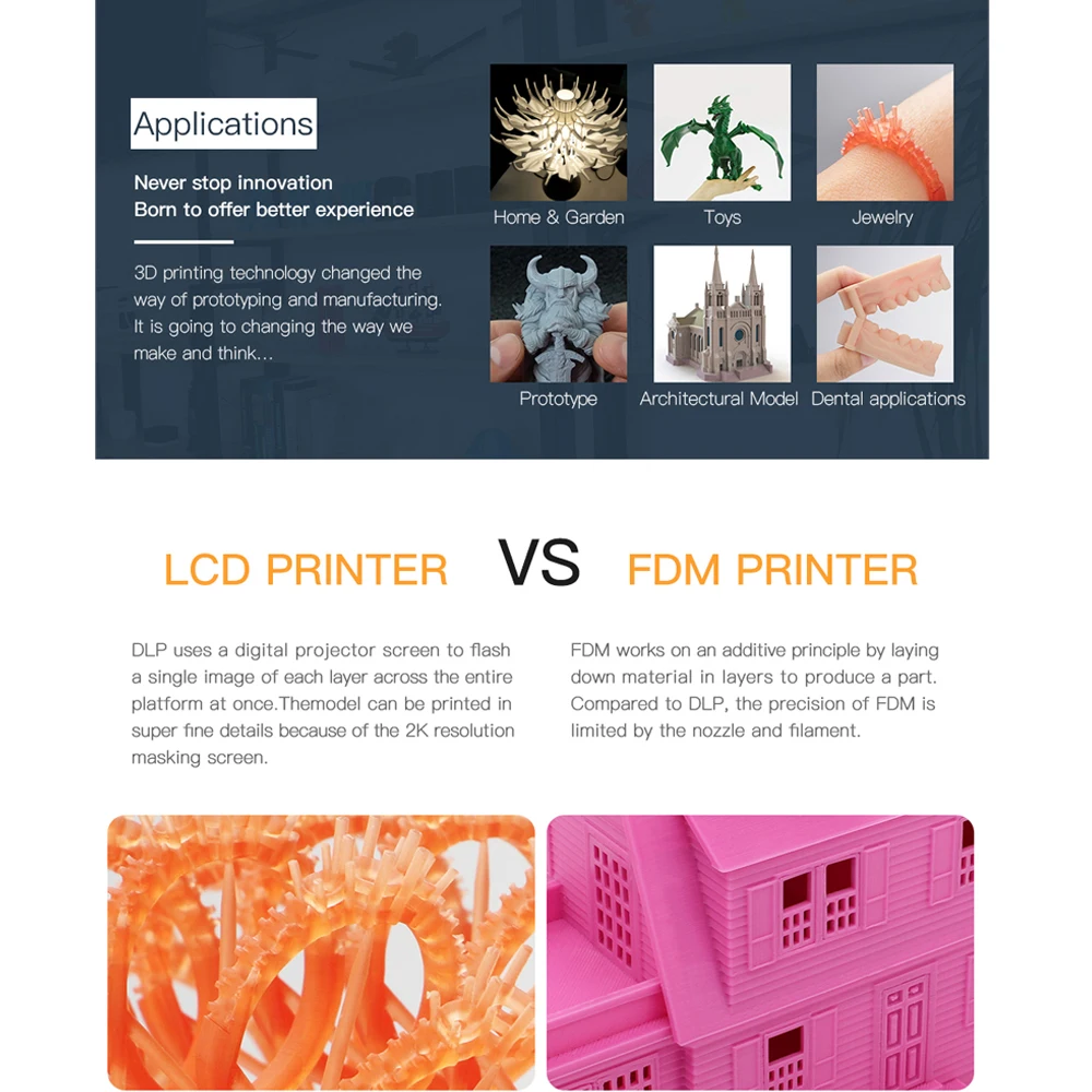 Anycubic Photon S 3d принтер Photon-S 2 цвета УФ принтер SLA/lcd Высокая точность двойной оси Z 3d drucker Imprimante impresora 3d