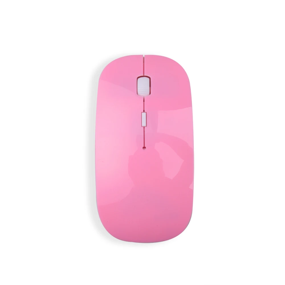 Kebidumei Горячая 2,4G беспроводная мышь приемник супер тонкая мышь беспроводные офисные мыши для APPLE Macbook pro для компьютера ПК ноутбука - Цвет: Pink