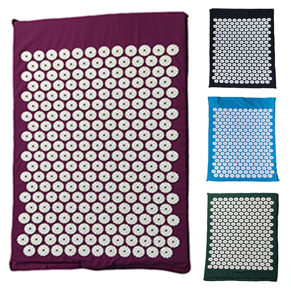 67*42cm Massager Cushion Acupuncture Sets Relieve Stress Back Pain Acupressure Mat Massage Mat Rose Spike Massage and Relaxation