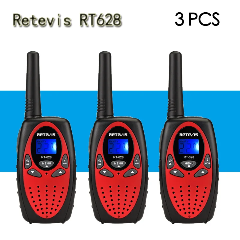 3 Red 3 шт. RETEVIS мини-рация для детей радио 0,5 Вт UHF частота, переносной радиоприемник Портативная радиостанция подарок портативный коммуникатор - Цвет: 3 Red
