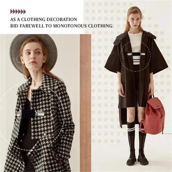 Fashion Clothing Fixing Buckle Non-slip for Women Sweater Dress Brooch Pins Button Badge Tuck Waist Clothes Buckle Accessories 4