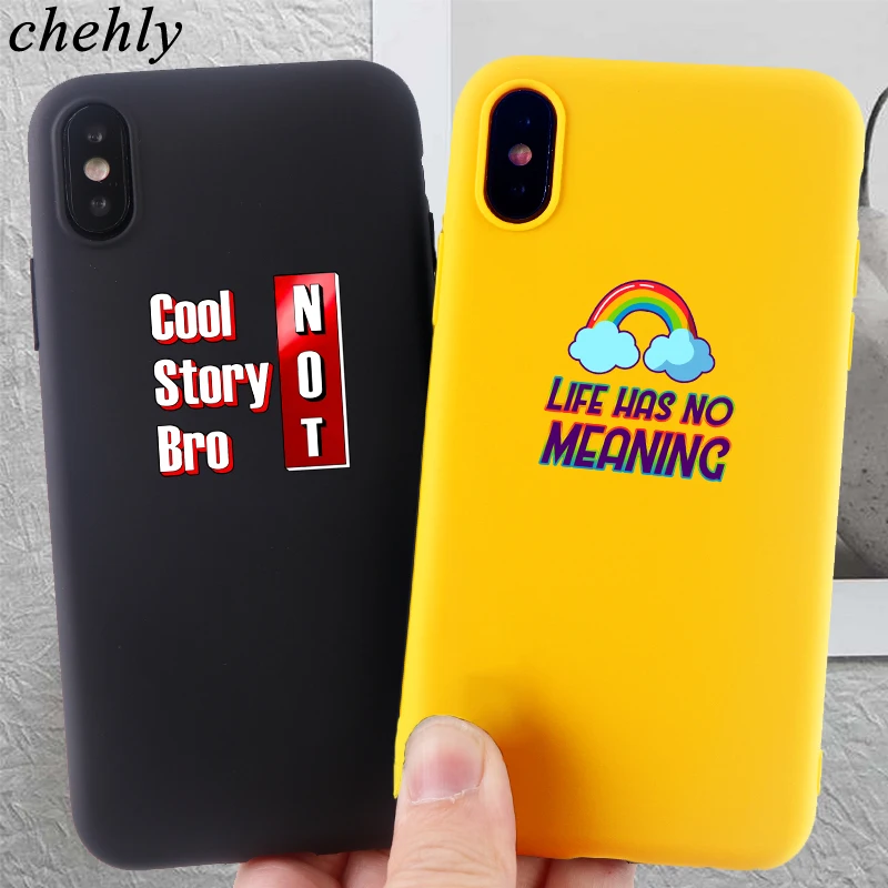

Funny Words Phone Case for IPhone 6s 7 8 11 Plus Pro X XS MAX XR Fashion Cases Soft Silicone Fitted TPU Back Accessories Covers