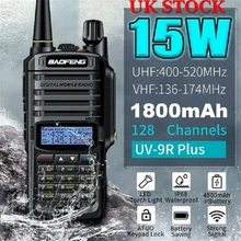 UV-9R 15 Вт Плюс Baofeng VHF136-174, UHF 400-520MHz портативная рация Двухдиапазонная портативная двухсторонняя радио 1800MAH батарея EU/US вилка USB