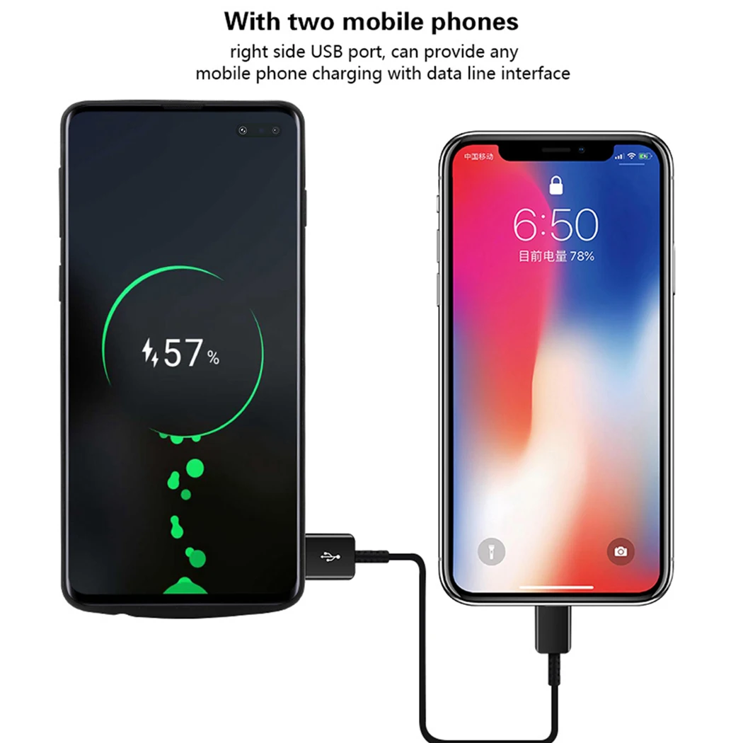 

For Samsung Galaxy S10 5G Note 10 Plus 5000mAh Battery Back Case Rechargeable Extended Battery Scratch Resistance Protector