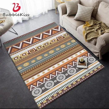 

Bubble Kiss Blue Brown Rug Colorful Geometric Pattern Decorative Carpet Ethnic Style Living Room Carpet Home Bedroom Area Rug