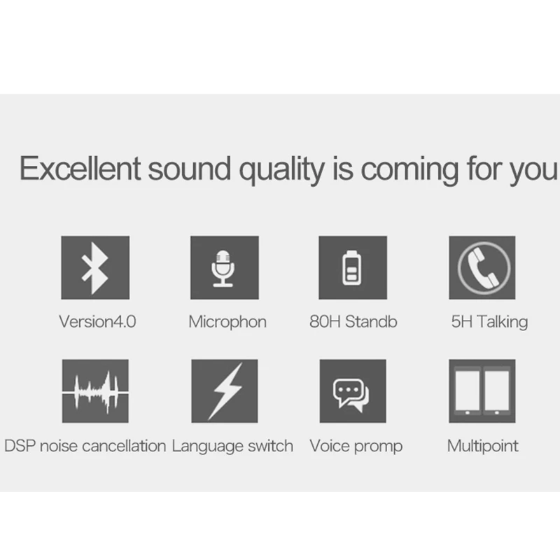 Wireless Retractable Bluetooth 4 0 Headset Smart One to Two Stereo Earphones AS99