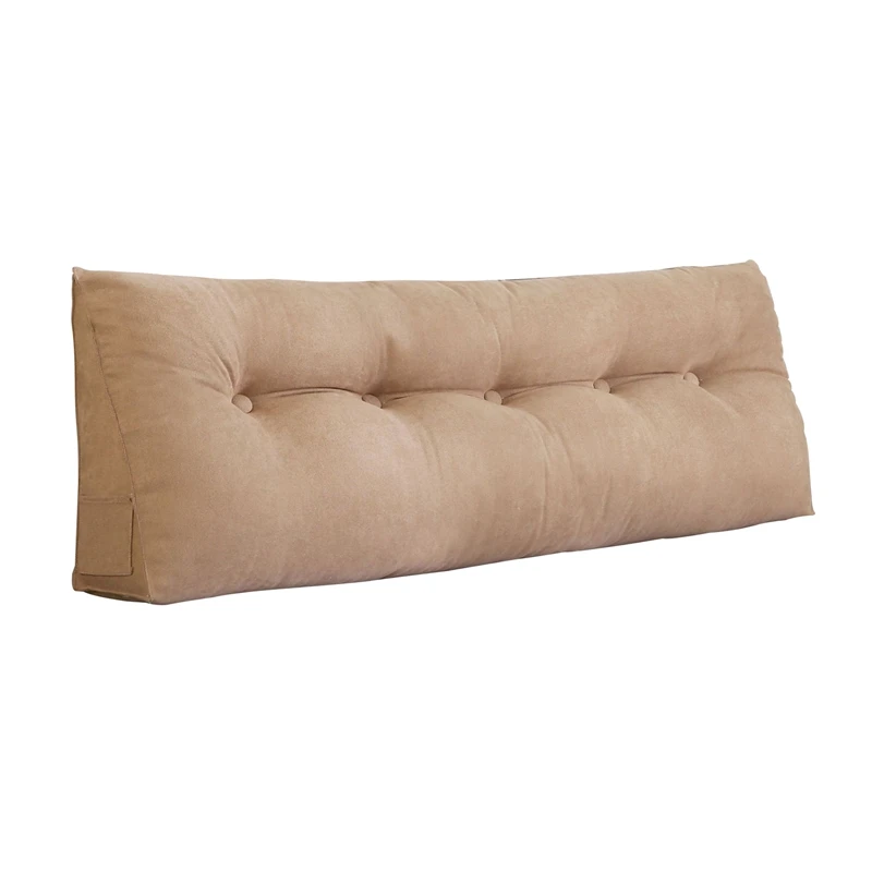 Beige 2 button Дышащие прикроватные подушки, полипропиленовая хлопковая Подушка на танкетке, моющаяся Подушка, съемная подушка, мягкий домашний декор, подушки для кровати - Цвет: Beige 2 button