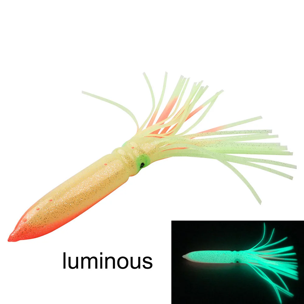 7 шт. 30 см светящийся Кальмар юбки мягкие Пластиковые Осьминог рыболовные приманки Троллинг Морской приманки для ловля тунца