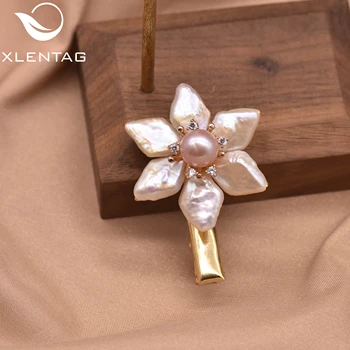 

Xlentag Geometric Shape Baroque Pearl Hairpin Premium Engagement Party Gifts Exquisite Luxury Handmade Jewelry Gifts GH0021
