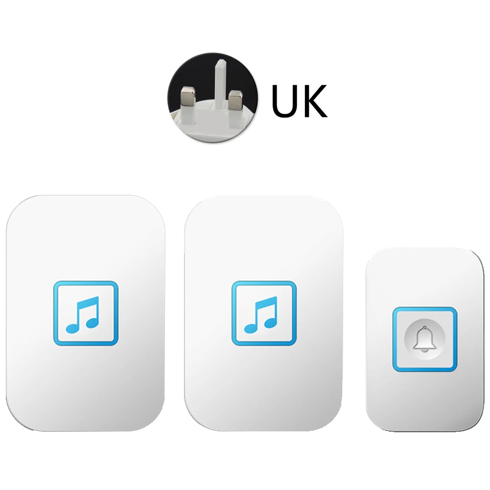 

Security LED Indicator Practical 60 Chimes Waterproof Smart Wireless Music Durable Office Home Transmitter Receiver Doorbell