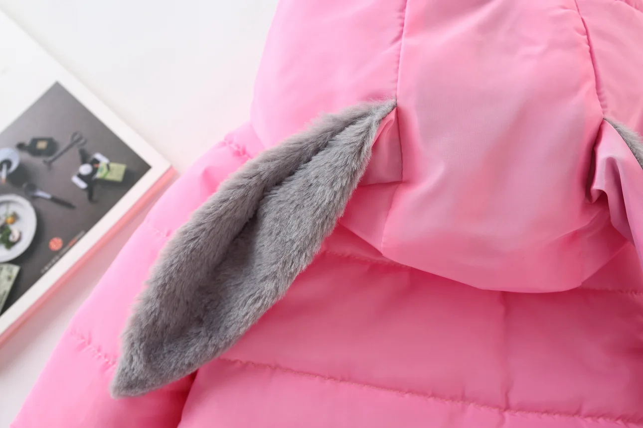 Winter Style Girls Padded Cotton Clothes 19 Winter Korean-style Cartoon Fish Cotton Coat Women's Small CHILDREN'S Thick Cotton-p