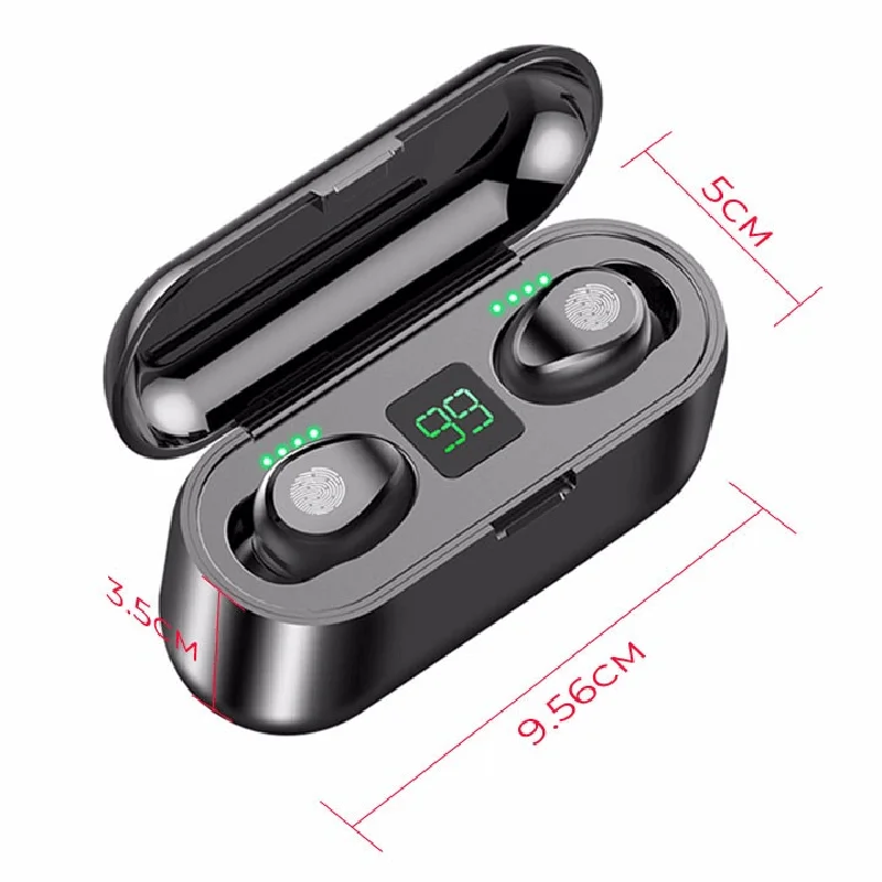 Новинка F9 TWS Bluetooths 5 0 наушники HIFI светодиодный дисплей в ухо гарнитура спортивные