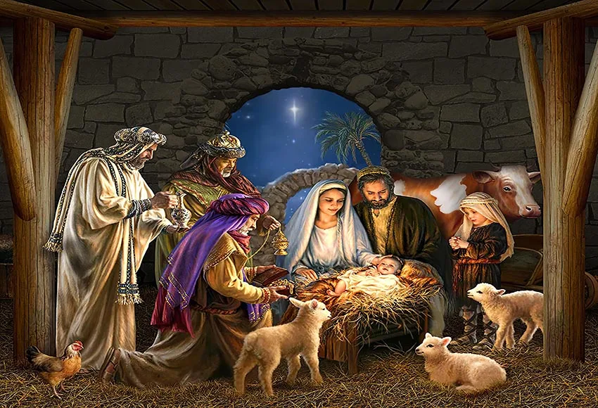 Nativity Backdrop Scene