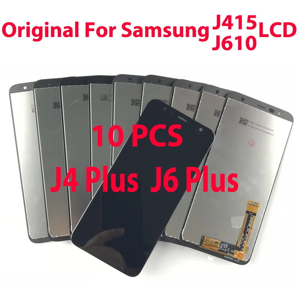 Оптовая продажа 10 шт./лот для samsung J4 Plus J415 J410 ЖК-дисплей с сенсорным дигитайзером в
