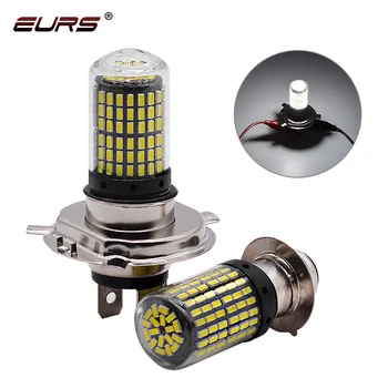 

EURS 2PC H6M H4 led 144smd Combo Beam Fog Lights for Cars Led Work Light for motorcycle Fog Lamp Waterproof LED motor headlight