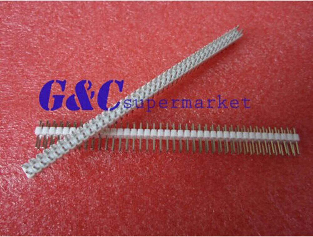

10 pieces of white 2.54mm 2x40 pin male double row contact panel socket strip electronic accessories connection cable