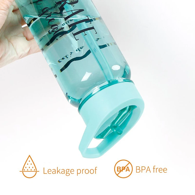 Omife 750ml Tritan Drink Water Bottle Sport Plastic Water Bottle with Straw BPA Free Fitness gourde For Water Jug Gym Drinkware