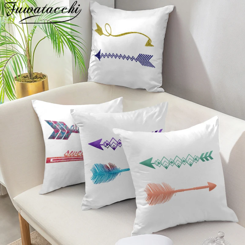

Fuwatacchi Abstract Arrow Print Cushion Cover Geometric Decorative Pilowcases For Home Sofa Chair Decor Pillow Cover 45*45cm New