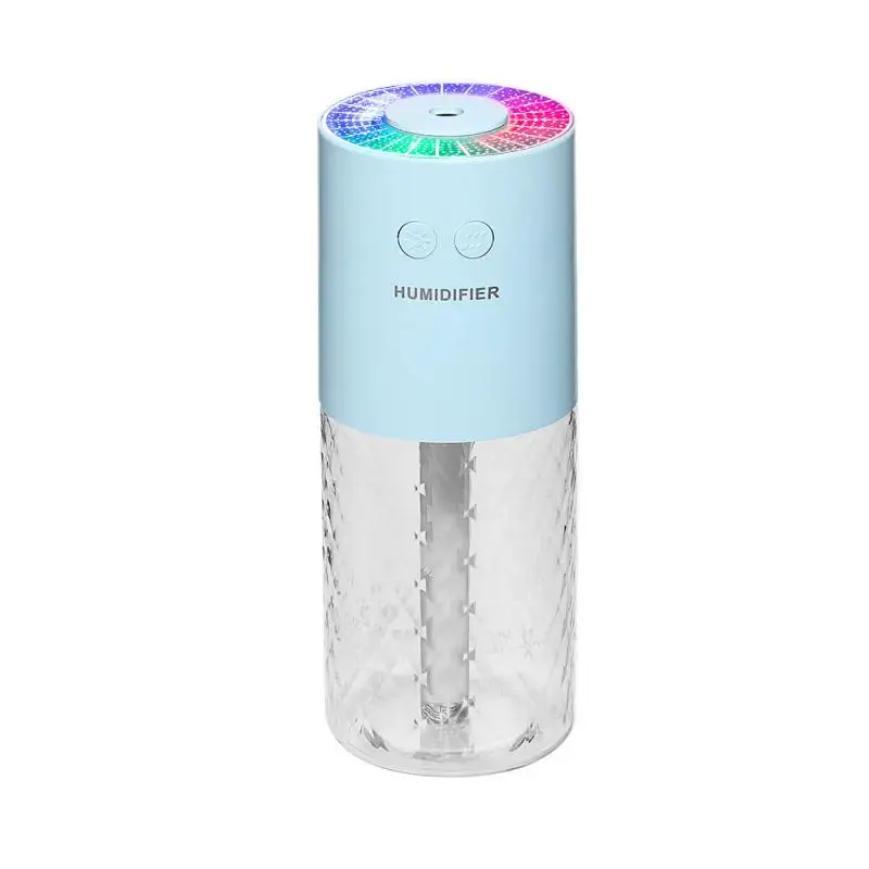 Wireless Humidifier Crystal Projection Lamp Mini Portableair USB Car Home Air Humidifier Essential Oil Humidificador