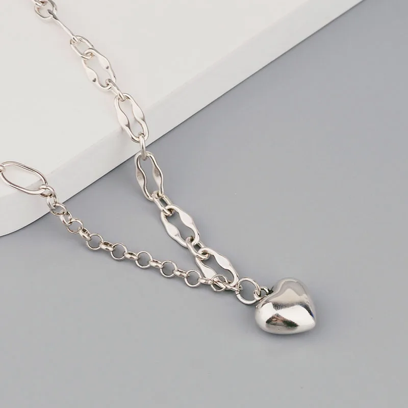 Mewanry 925 Sterling Silver Necklace for Women Trend Vintage Party Sweet Heart Pendant Couples Jewelry Birthday Gifts Wholesale - Image 6