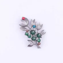 Желаю Европы и Америки горячая Распродажа простой цветок инкрустированные драгоценные камни Винтажная брошь женская мода кулон корсаж