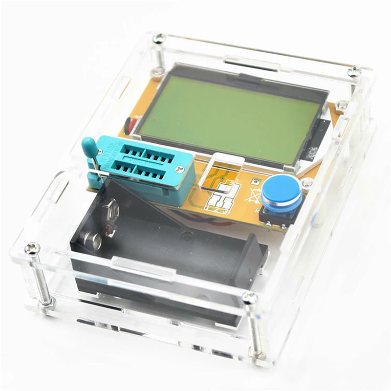 

1pc ESR Meter LCR-T4 Mega328 Transistor Tester Digital Backlight LCD Display Diode Triode Capacitance with Shell 105*87*28.6mm