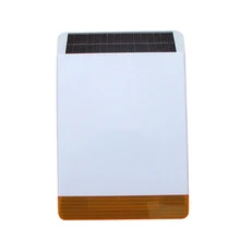 

Focus Sound and Flashing Alarm Solar Siren Wireless 2-Way Outdoor Solar Power Alarm Strobe Siren 110db MD326R