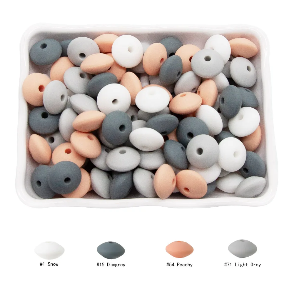 Cute-Idea – perles de dentition en Silicone pour bébé, 10 pièces de 12MM, lettres de l'alphabet anglais, anneau de dentition sans BPA, cadeaux de Baby Shower