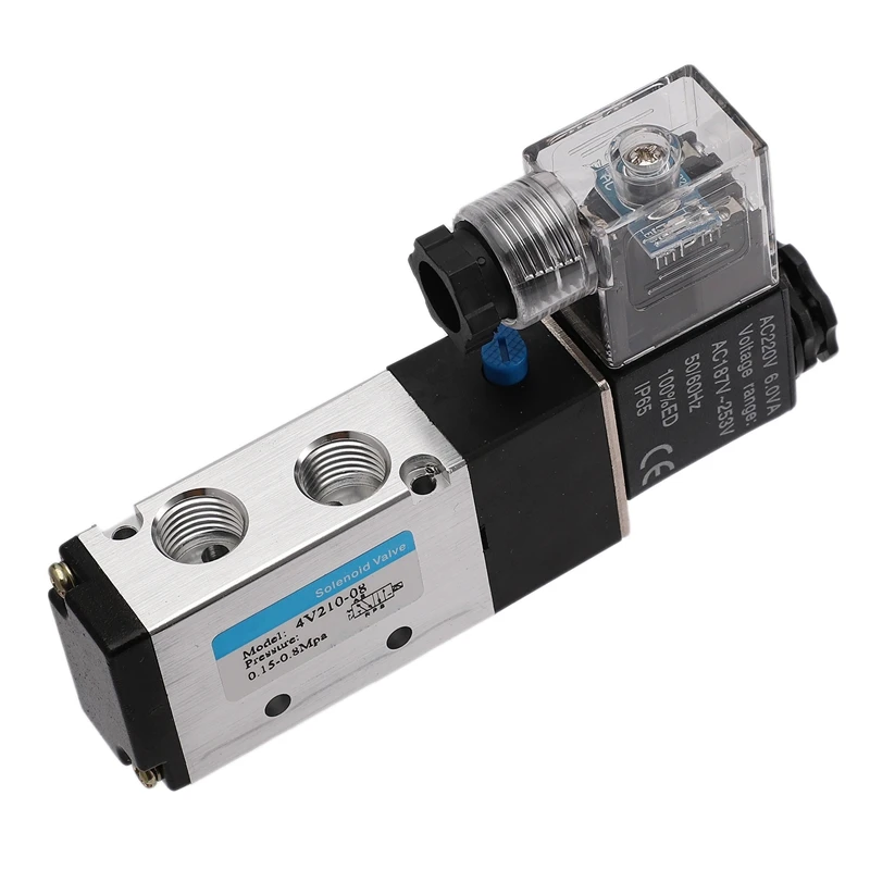 Пневматический Электрический электромагнитный клапан 5 каналов 2 позиции