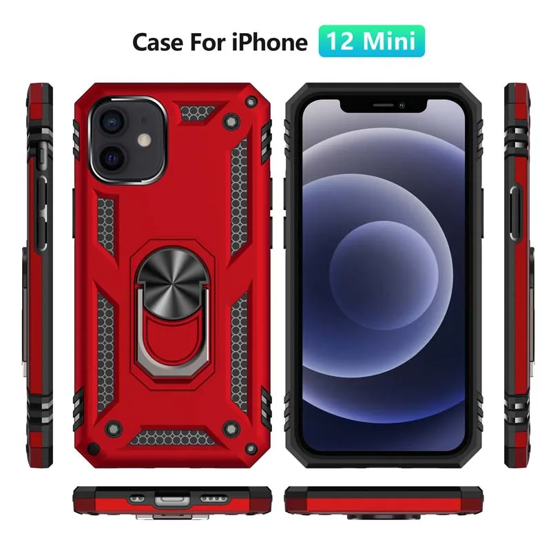 Armor Case For iPhone 11 13 Pro Max XS XR X 7 8 6 6S Plus 5 5S SE 2020 SE2 Shockproof Phone Back Cover for Apple iPhone 12 Mini case iphone 12 pro max