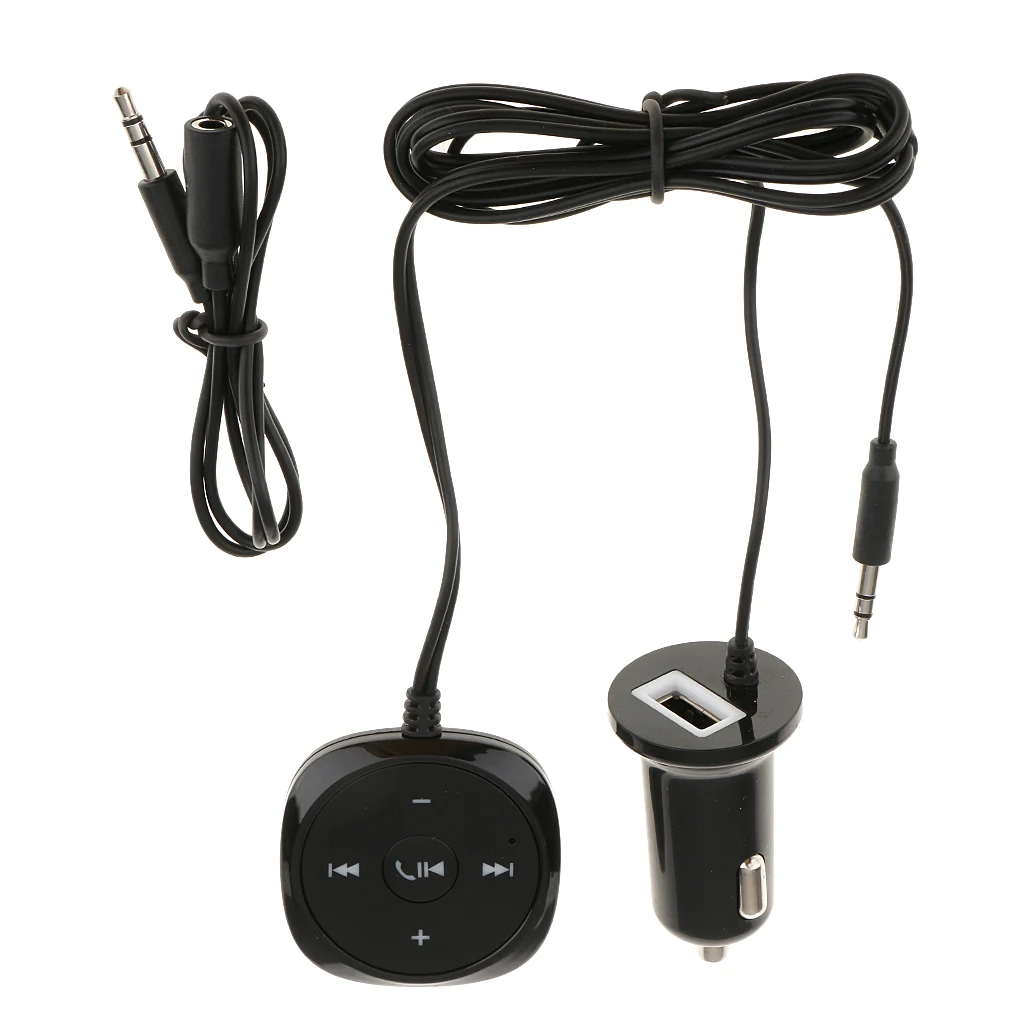 BC20 Bluetooth громкой связи автомобильный комплект поддерживает 3,5 мм AUX 5 В/2.1A устройство зарядки