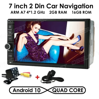 

2 Din Android 10 Car Multimedia Video Player 7" Universal 2DIN Stereo Car radio GPS For Volkswagen Nissan Hyundai Kia toyota Mic