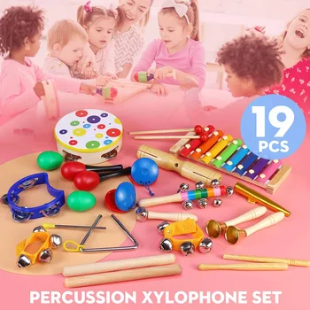 

Colorful Children's Musical Instruments Toy Wooden Frame Percussion Xylophone Baby Educational Developmental Wooden Toys Gifts