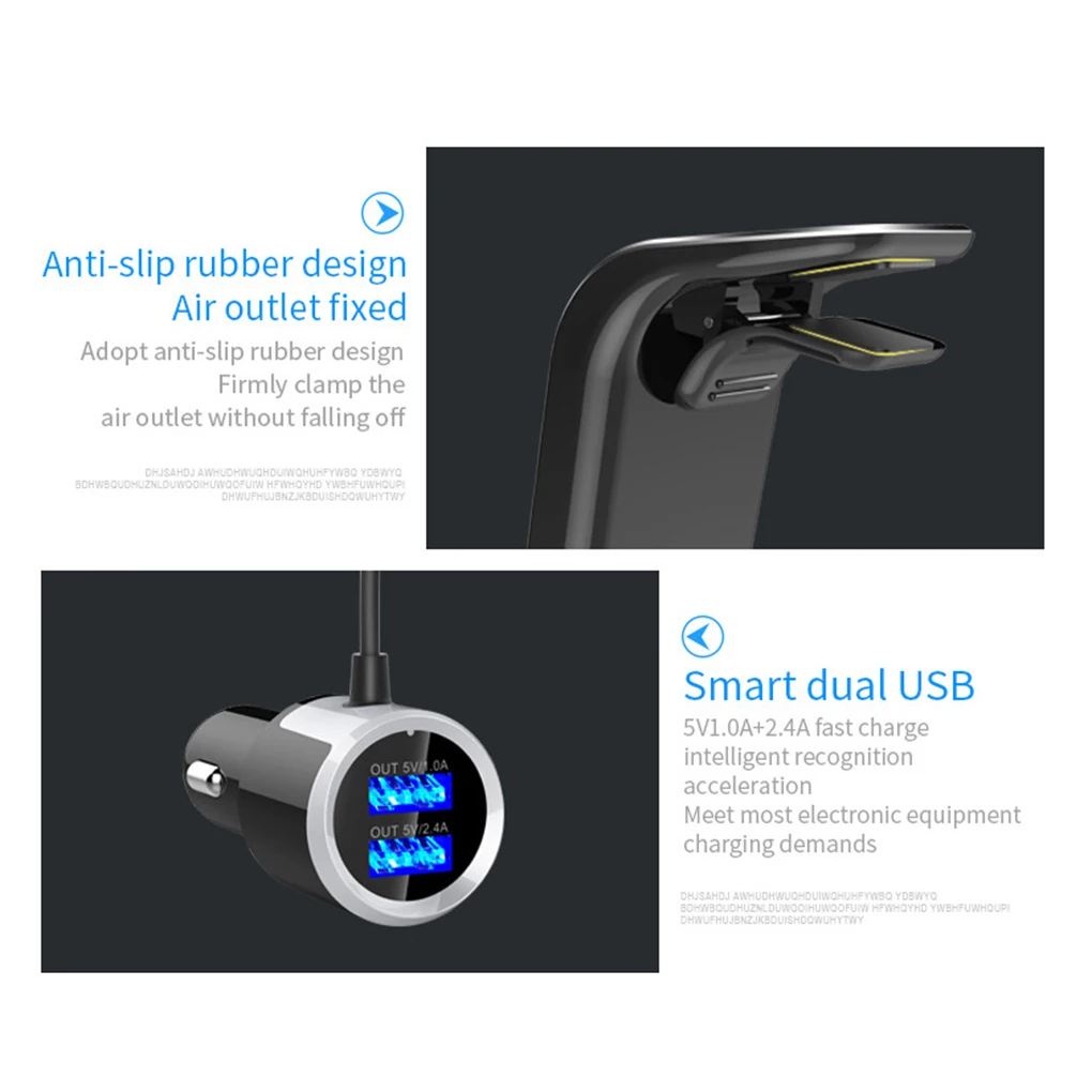 СВЕТОДИОДНЫЙ беспроводной Bluetooth 4,2 FM передатчик автомобильный аудио MP3 плеер TF карты двойной USB зарядное устройство