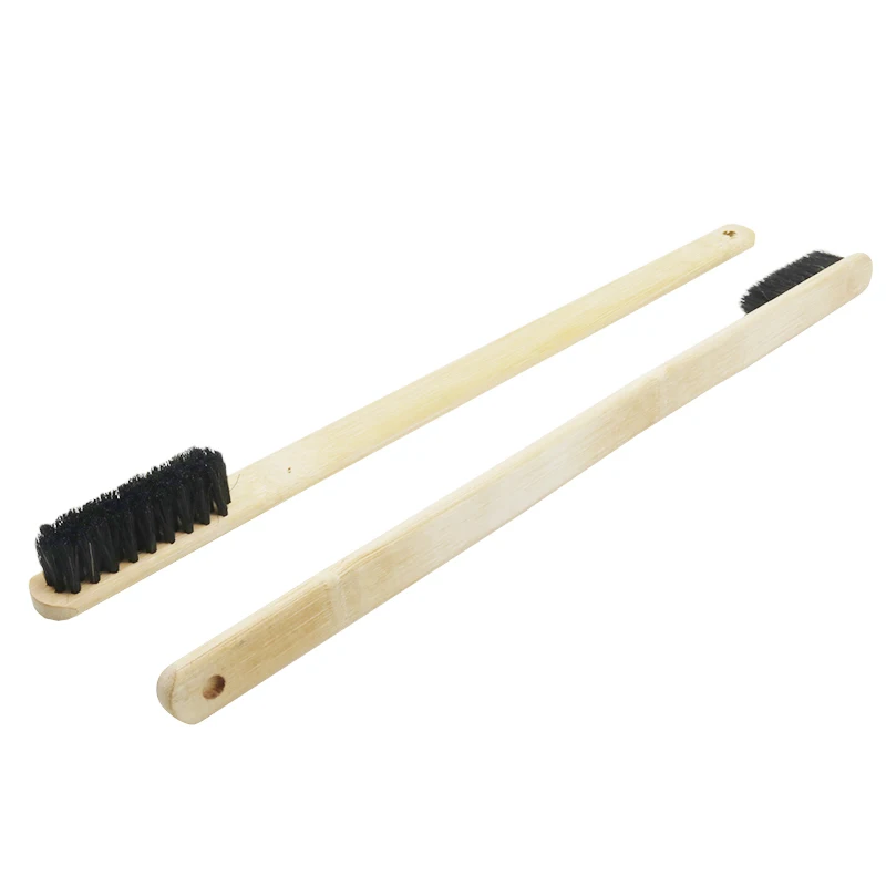 40cm Car Engine Tire Wheel Rim Cleaning Brush 1 Pcs Long Bamboo Handle Natural Auto Detailing Washer Car Cleaning Accessories Car Detailing Brush Set Wheel Cleaning Brush Car Washing Brush