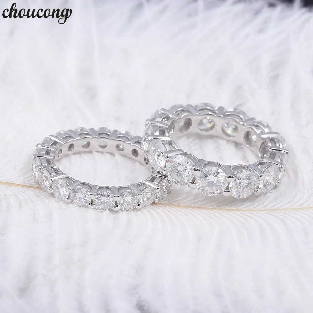 Женское Обручальное Кольцо choucong Eternity Promise Серебряное обручальное кольцо с