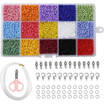 

Mini Crystal Beads, Beads for Making Necklaces, Gift for Kids DIY Jewelry Making Necklaces Bracelets