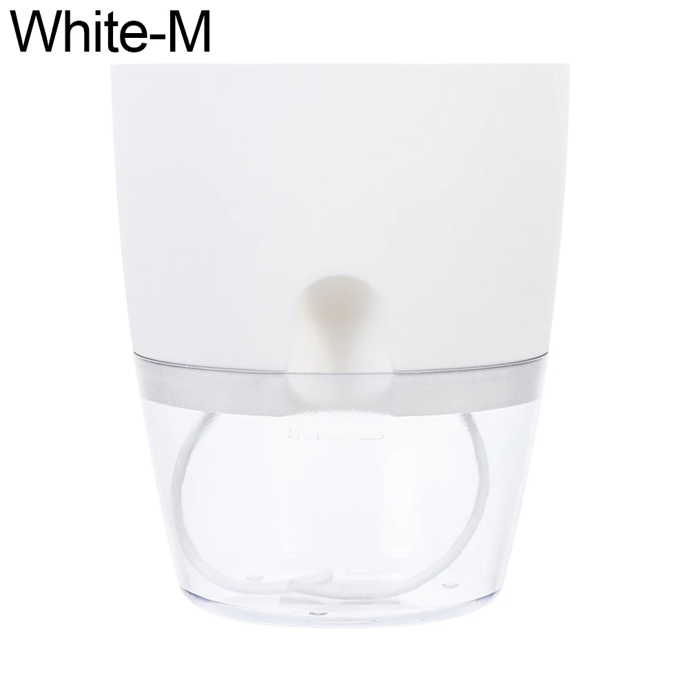2-Layer Lazy Self-watering Flowerpot Sprinkling Fower Pot Automatic Water Container with Cotton Rope Home Garden Decor 