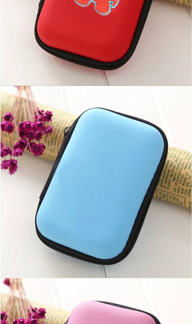 Manufacturers Direct Selling Kumamoto Bear Earphone Box Cartoon Portable Pu Data Cable Storage Box Mini Headset Storage Bag Batc