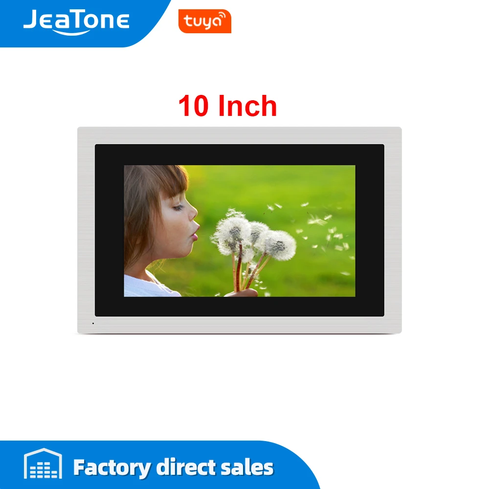 door intercom system JeaTone 10 inch Touch Big Screen WIFI IP Video Door Phone Intercom Wired Single monitor Access Control Mobile App Remote Unlock gate intercom systems with camera