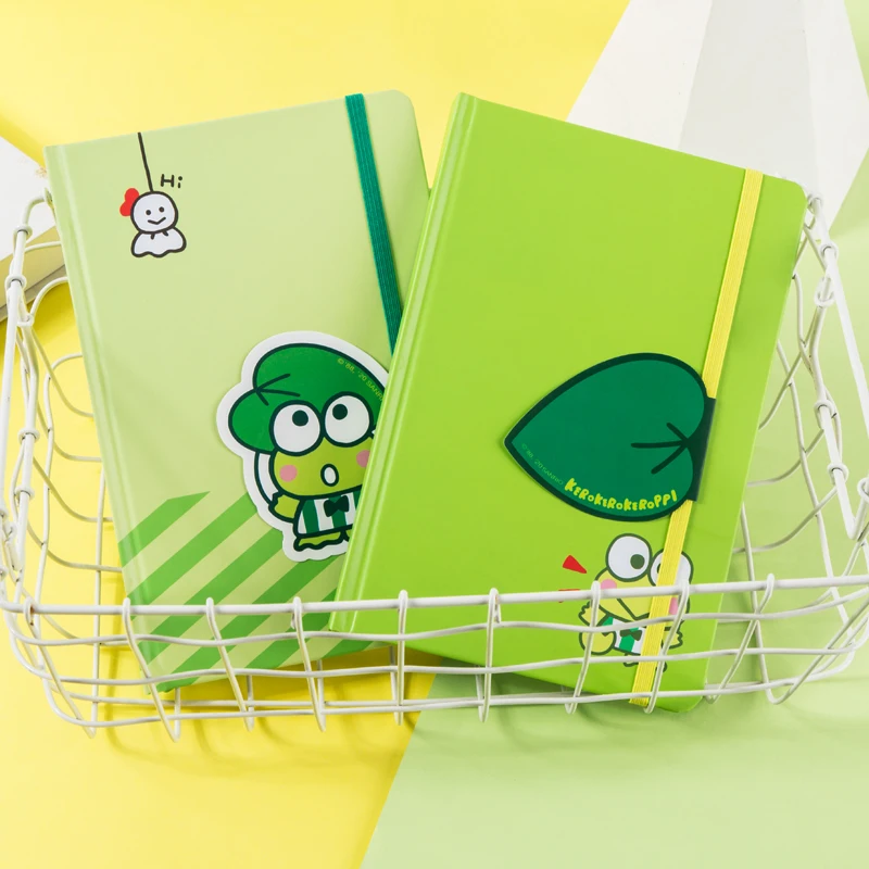 Kingbor A5 Hardcover Book Green Dark Green Cartoon Diary Book Record Book Horizontal Line Book Account Book Notebook