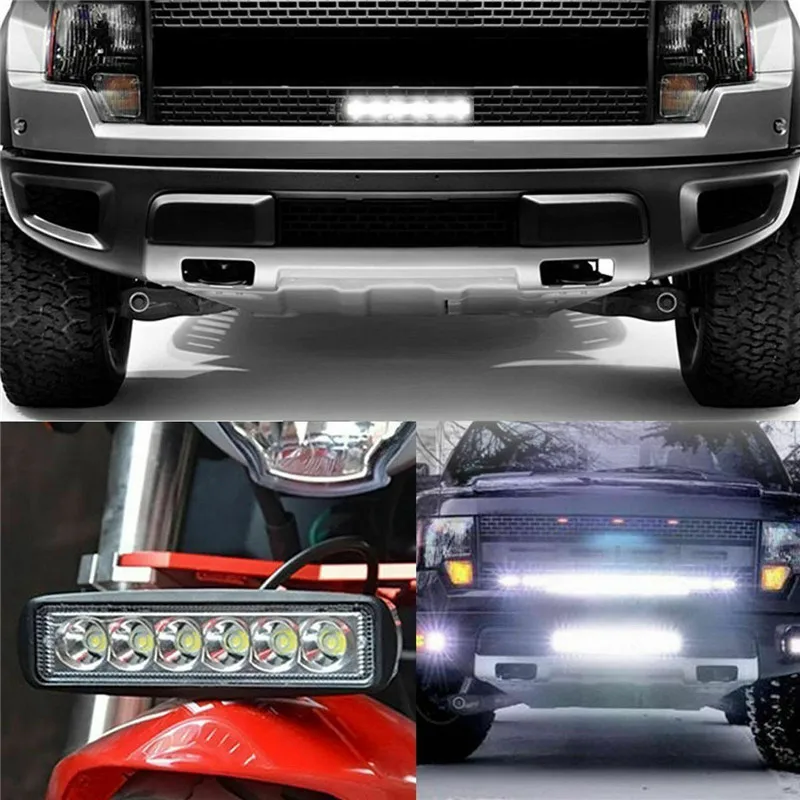 DRL светодиодный рабочий светильник 18 Вт 10-30 в 4WD 12 В для внедорожника грузовика автобуса лодки противотуманный светильник s автомобильный светильник в сборе ATV Дневной ходовой светильник