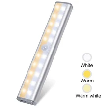 20 LED Motion Sensor Closet Light Dimmable Wireless Lights for Cabinet Stair Hallway JA55