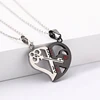 2 Piece Set Fashion Best Friend Couple Pendant Necklace Broken Heart Women Men Gift Friendship Jewelry Korea Key Locket Necklace ► Photo 2/6