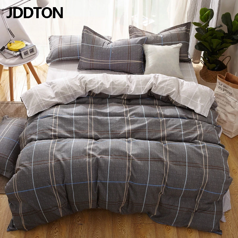 Jddton New Simple And Clean Style Bed Sheet Set Double Sided 6