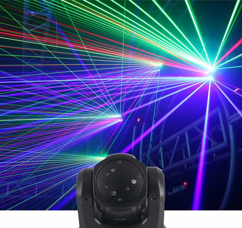 Лазерный проектор с движущейся головкой RGB луч освещение лазер мини сценическое освещение оборудование Dmx Звук Авто управление для DJ диско клуб бар